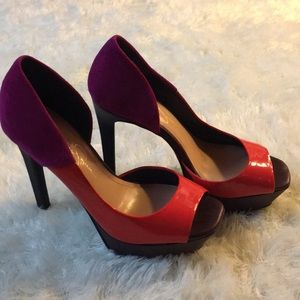 Jessica Simpson Open Toe Platform Stilettos